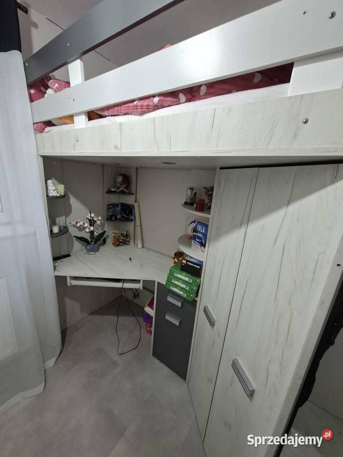 Antresola łóżko piętrowe z biurkiem i szafa małopolskie Radziemice