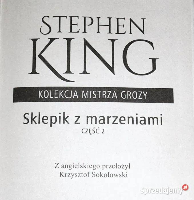 Sklepik z marzeniami King Stephen lubelskie Chełm