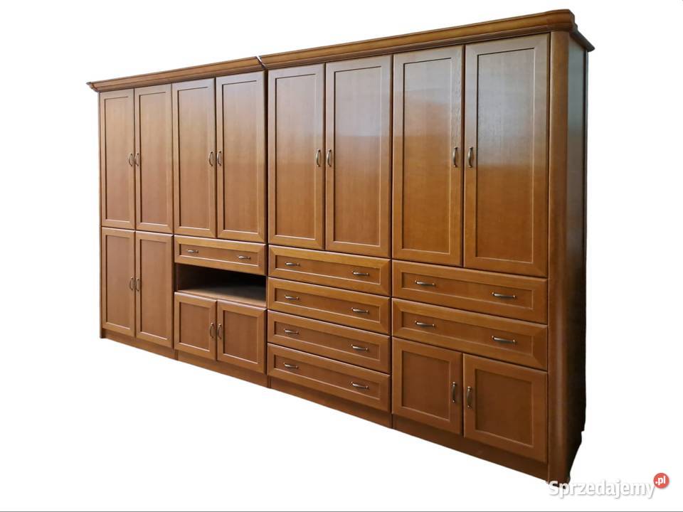 Meblościanka zabudowa regał biblioteczka dąb 370cm Radomsko