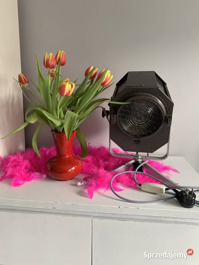 Lampa teatralna PRL lata 7080 loft Poznań