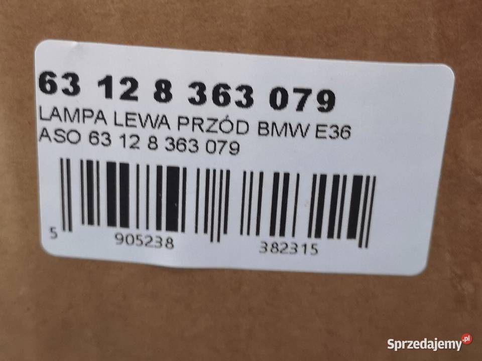 LAMPA LEWY PRZÓD BMW 3 E36 9199 NOWA ORYGINALNA osobowe lubelskie sprzedam