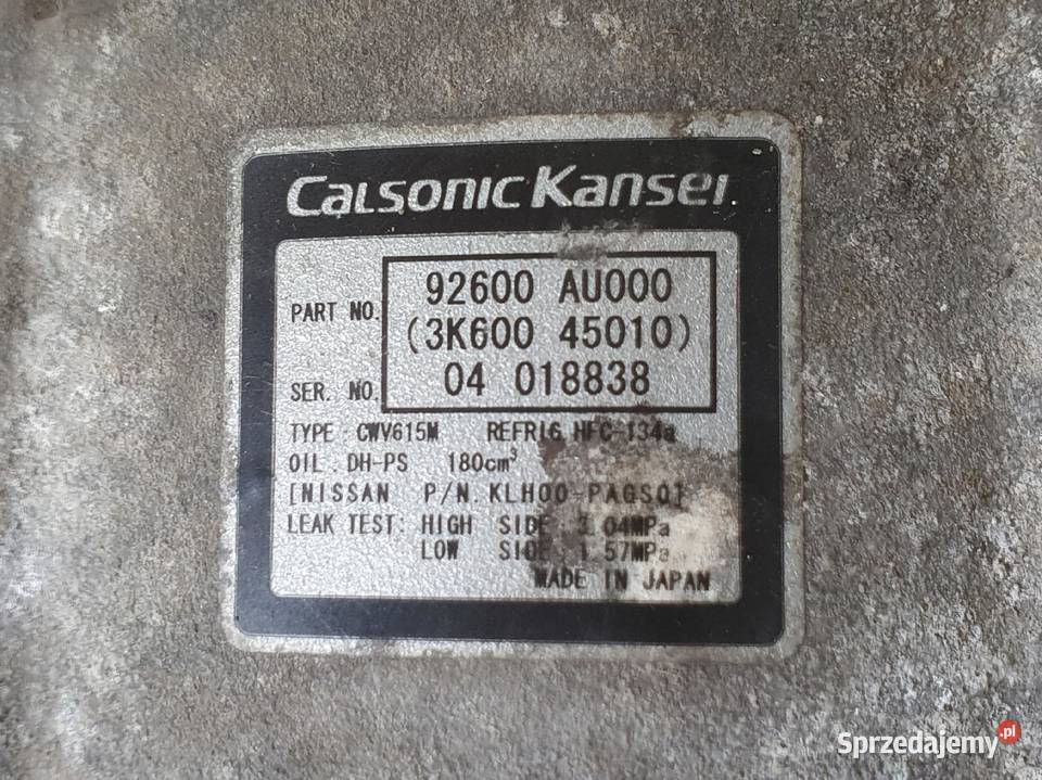 SPRĘŻARKA KLIMATYZACJI Nissan Primera P12 20 16V Chełm