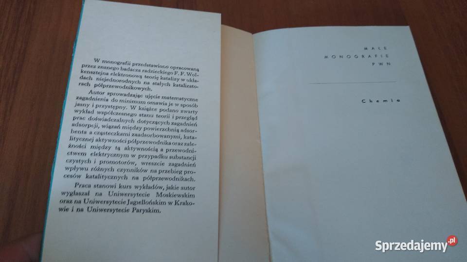 Elektronowa teoria katalizy na półprzewodnikach Gdańsk