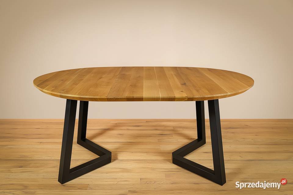 Stół Dębowy Okrągły LOFT 100 Lite Drewno Różne pomorskie Gdańsk