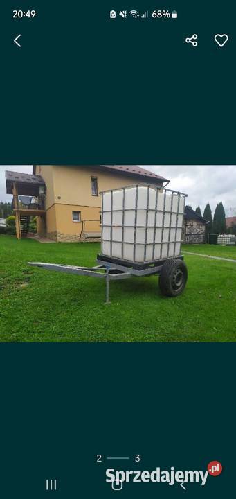 Beczka na wodę pitną z wozkiem Łączki Kucharskie