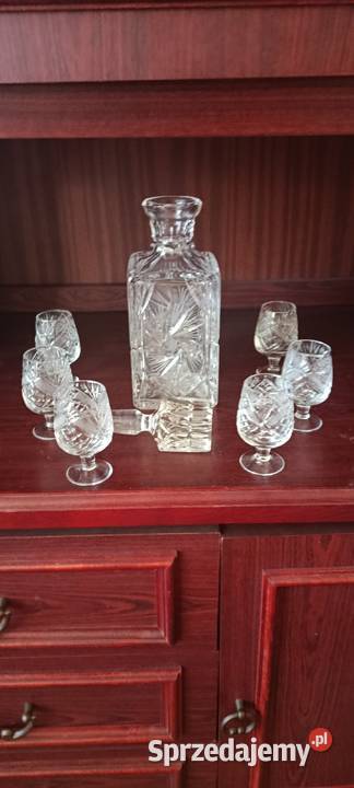 Karafkakieliszki kryształowa wys30 kwadrat o