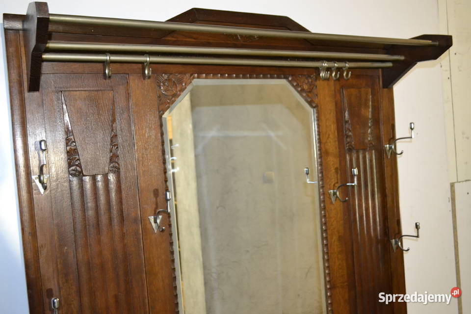 wieszak garderoba artdeco 1920 dąb Będzin