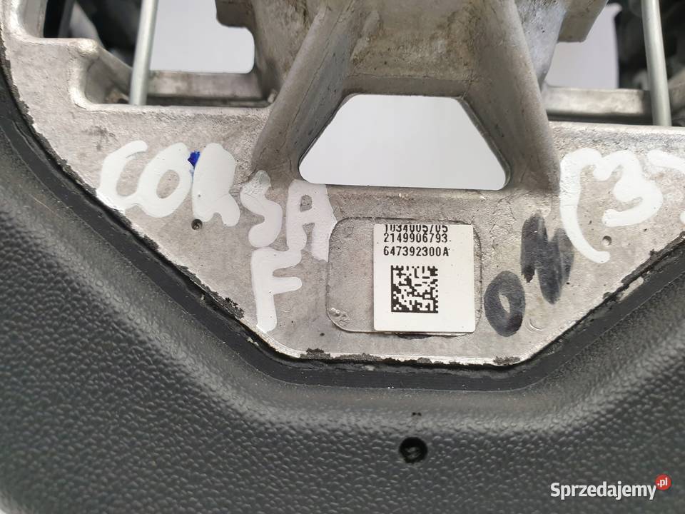 Opel Corsa F SKÓRZANA KIEROWNICA Multifunkcyjna Rudka