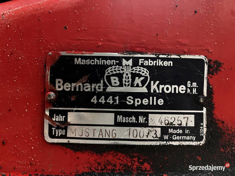 Plug obrotowy KRONE MUSTANG 1003 21 obracany 3 Maszyny rolnicze