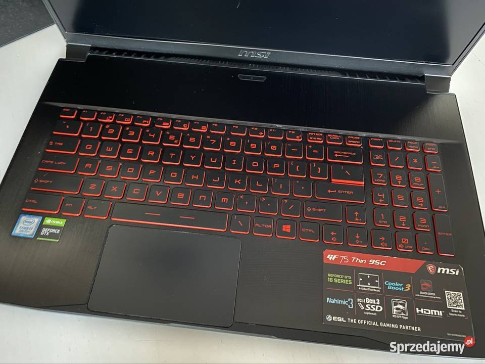 Laptop Gamingowy GF75 Thin 9SC i7gtx165016GB Karta graficzna Ostrów Wielkopolski sprzedam