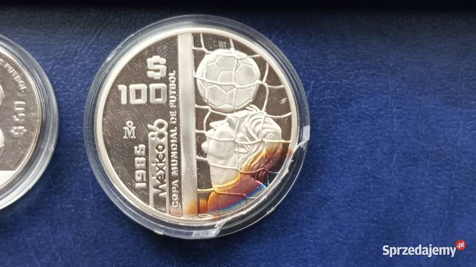 Stare monety 25 50 100 dolarów 1985 Meksyk Lesko