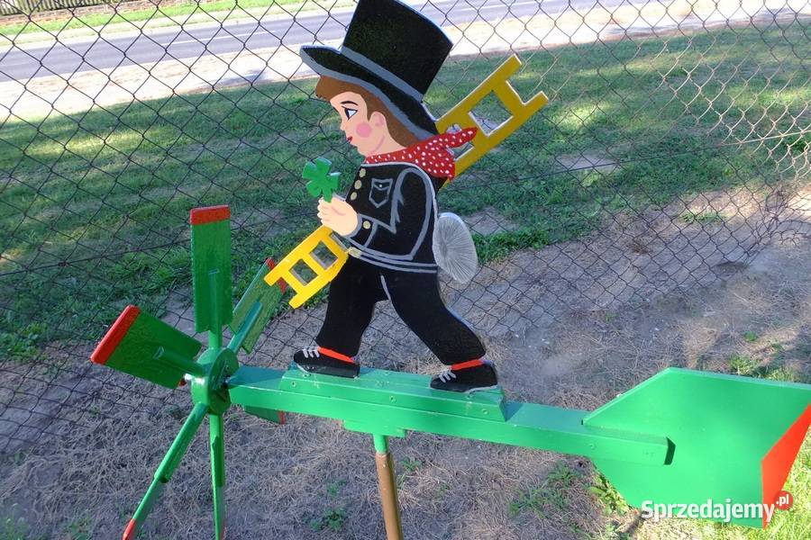 Wiatrak ogrodowy wiatrowskaz rękodzieło