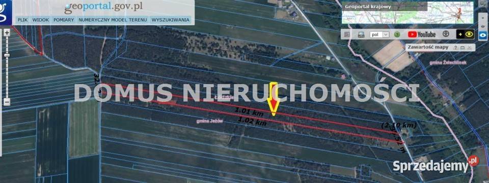 sprzedaży gruntu 29000m2 Taurów 6zł/m2