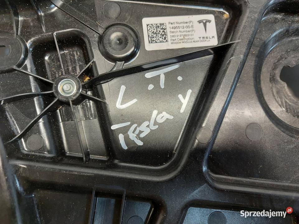 TESLA MODEL Y 2023r Mechanizm podnośnik szyby