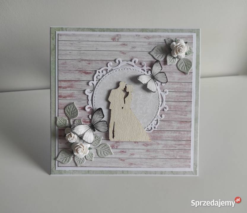 Kartka okolicznościowa ręcznie robiona na ślub łódzkie Łódź