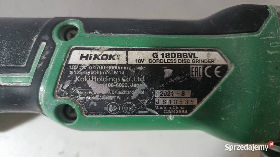 Szlifierka kątowa HIKOKI 18V Szlifierki i polerki
