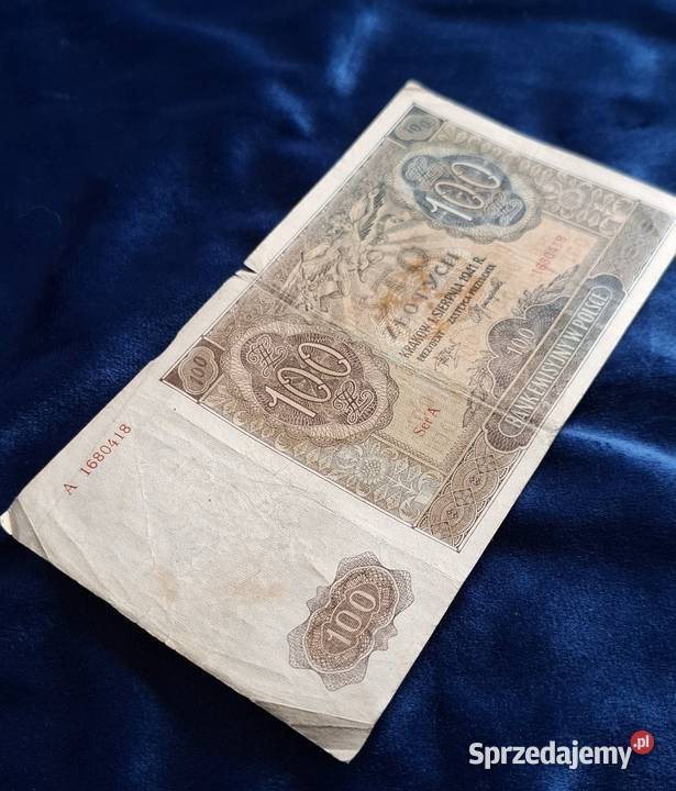 100 z 1941 roku Bank Emisyjny w Polsce Generalna Wejherowo sprzedam