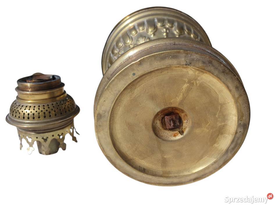 Stara mosiężna przedwojenna lampa naftowa Cieszyn