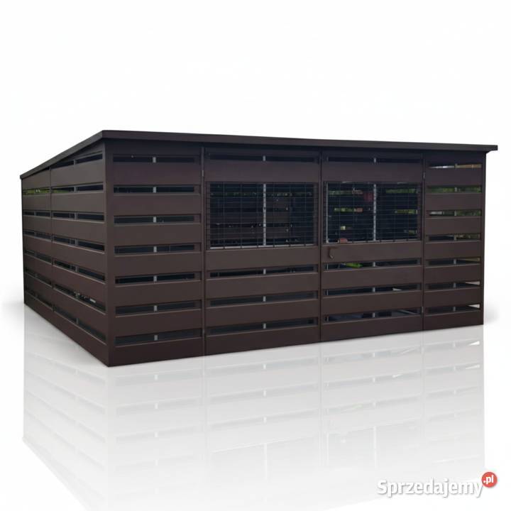 Wiata Śmietnikowa 43 m Ciemny Brąz Dach