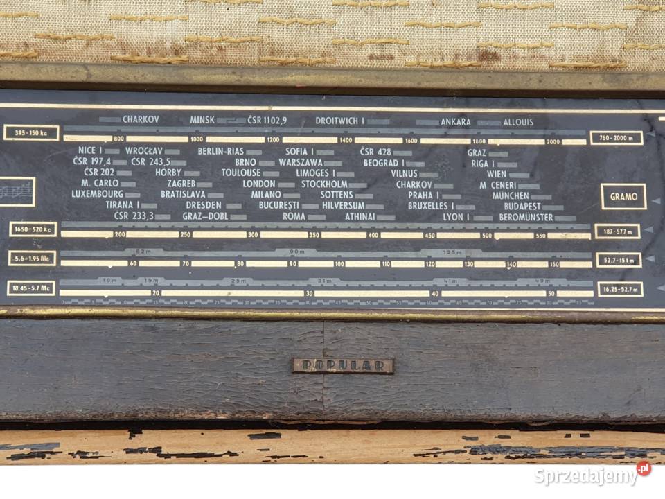 Stare Czechosłowackie Radio TESLA 521A drewno śląskie Cieszyn
