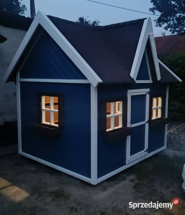 Duży domek ogrodowy dzieci styl skandynawski Pasłęk