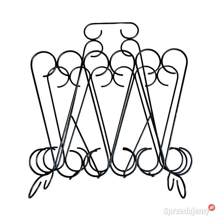 Ażurowy gazetnik z metaloplastyki Belgia lata 70