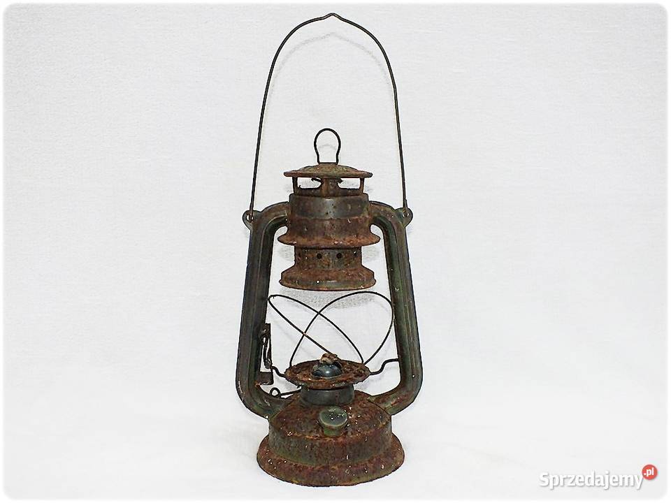 Duża Stara Lampa Naftowa Oświetlenie Retro Antyki Żary