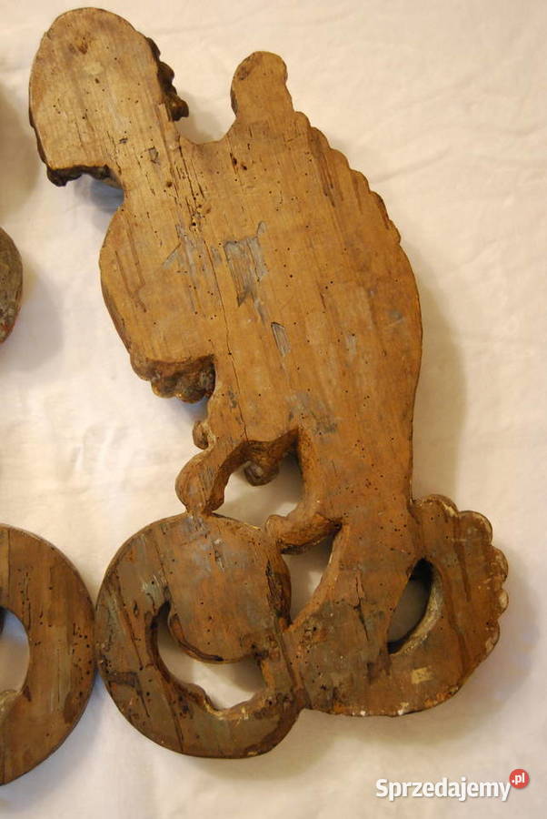 Para aniołów putta z mackami Włochy ok 1700 r Poznań