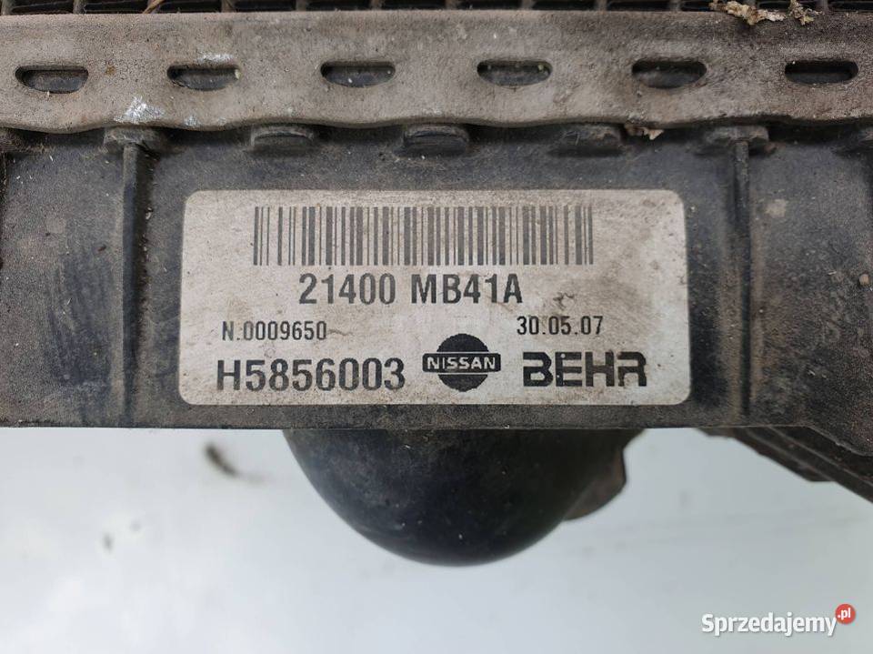 CHŁODNICA WODY RENAULT MAXITY 21400MB41A osobowe kujawsko-pomorskie Lipno