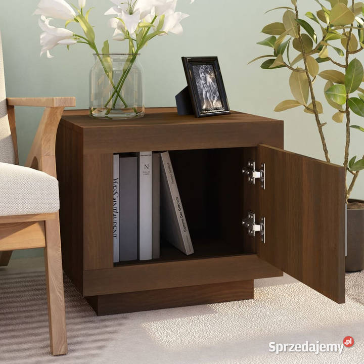 Stolik kawowy brązowy dąb 51x50x45 materiał Warszawa