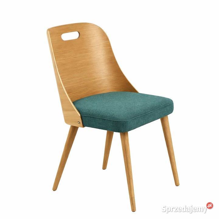 Krzesło Drewniane Tapicerowane Leśny Zielony Warszawa