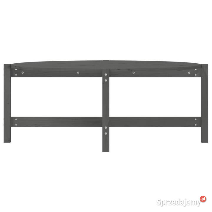 Stolik kawowy szary 118x63x45 lite drewno