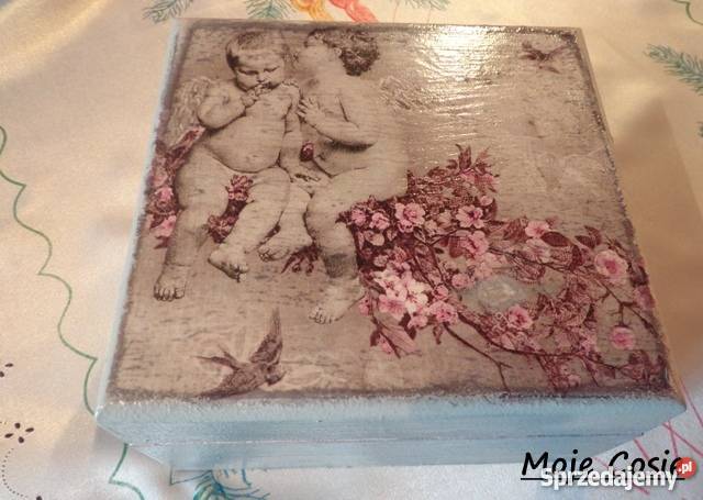 Pudełko decoupage prezenty ozdoby świąteczne świętokrzyskie