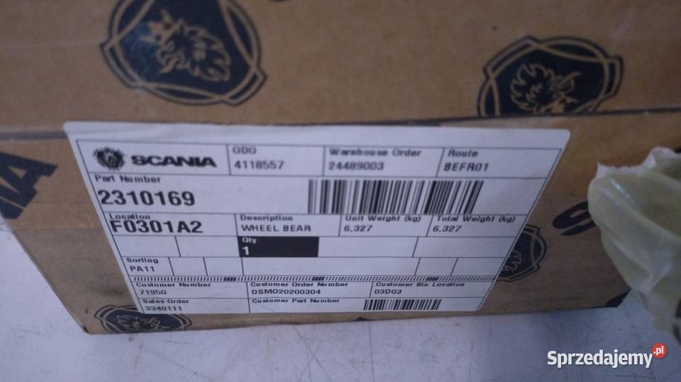 ŁOŻYSKO PIASTY KOŁA SCANIA 4 PRZOD 96 2310169 Bielsko-Biała