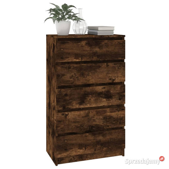 Komoda przydymiony dąb 60x36x103 materiał Warszawa