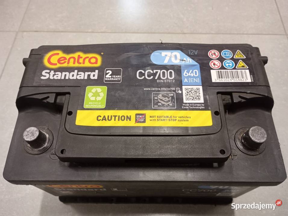 Akumulator Centra 70Ah Dąbrowa Górnicza sprzedam