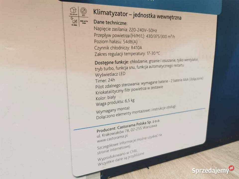 KLIMATYZACJA NOWA Blyss model MS12FU 09HRDN1 Klimatyzatory Poskwitów