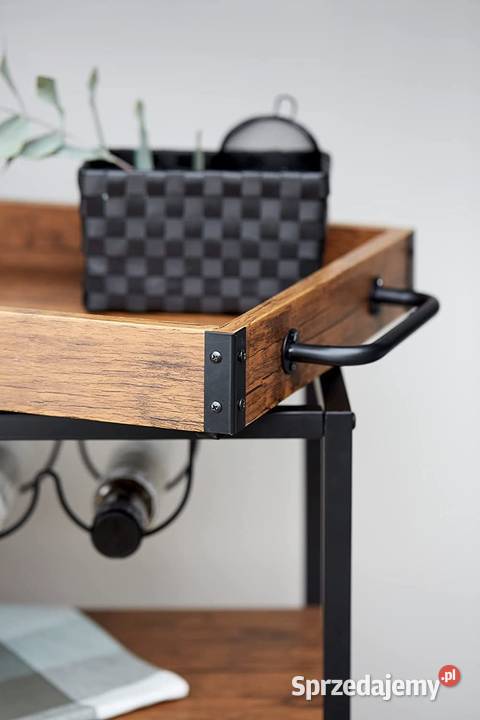 Wózek Barek kuchenny Rustykalny na kółkach odcienie brązowego zachodniopomorskie Szczecin sprzedam