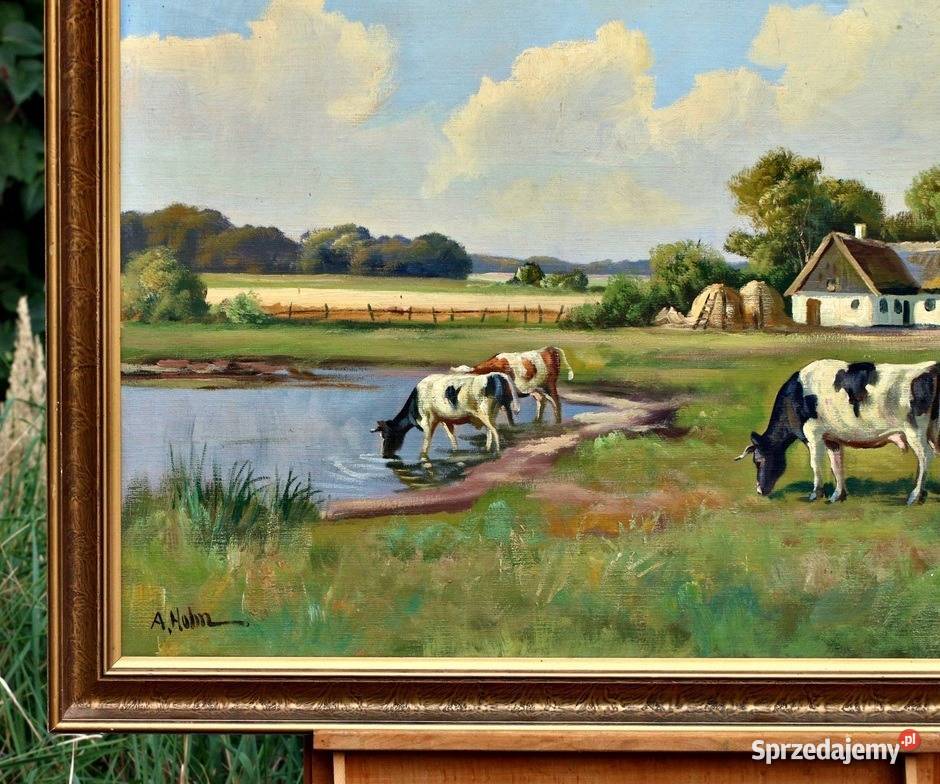 obraz olejny Anders Holm 17511824 Krowy pejzaż Białystok