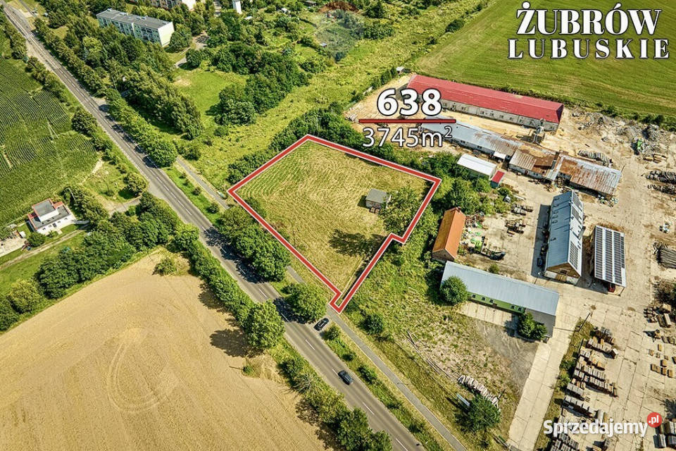 Działka inwestycyjna z WZ 3745 m Żubrów