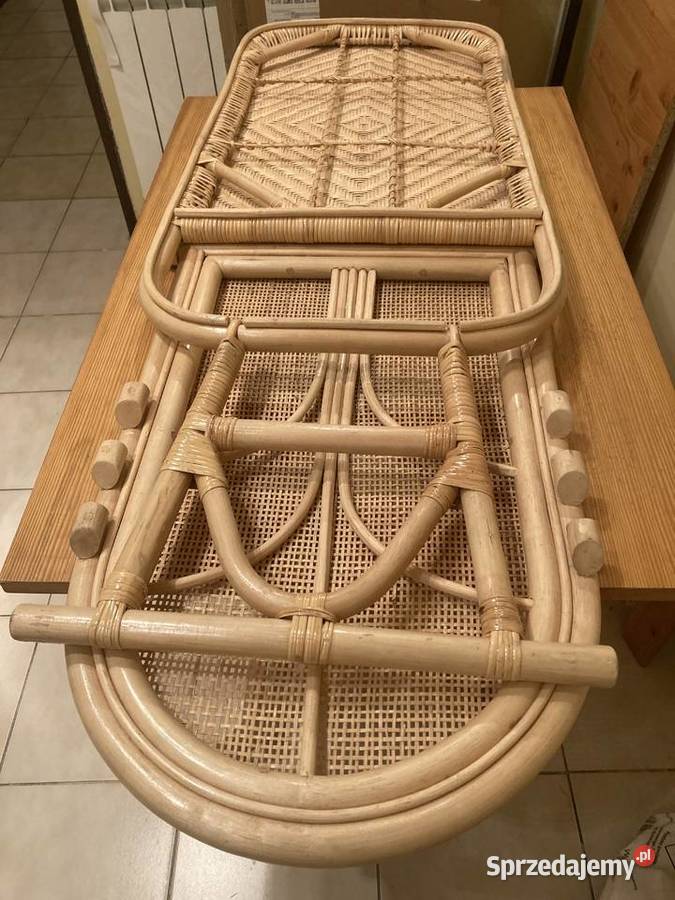 leżak rattan naturalny Poznań sprzedam