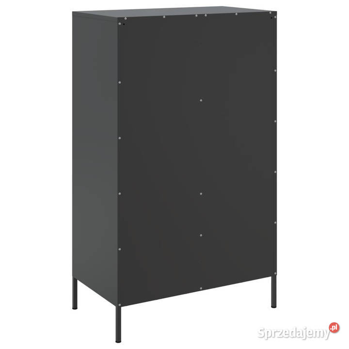 Szafka czarna 68x39x113 stal WM842958 mazowieckie Warszawa