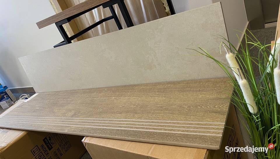 płytki schodowe 30x120 drewno szare Zakopane