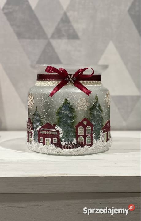 Szklany zimowy lampion sprzedam