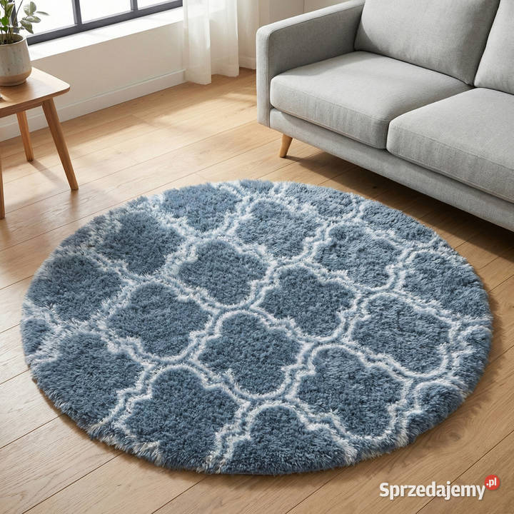 Dywan okrągły do salonu shaggy DECOR opolskie