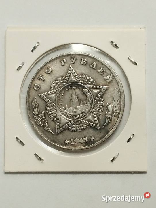 Sprzedam kopię monety w holderze Rosja 100 Rubli sprzedam