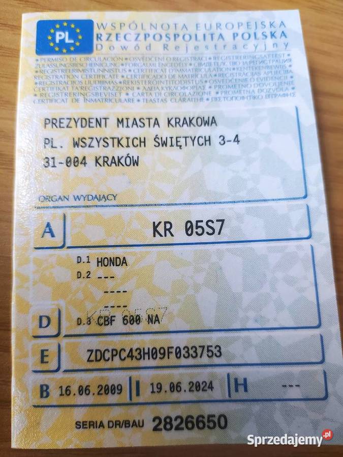 HONDA CBF 600 26000km Honda podkarpackie Mielec