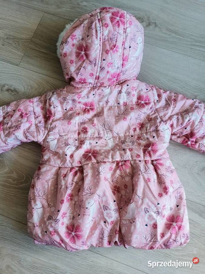 Kurtka dziewczęca zimowa ocieplana różowa 92 mazowieckie Płock sprzedam