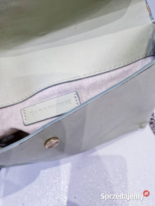 Damska pistacjowa torebka zara