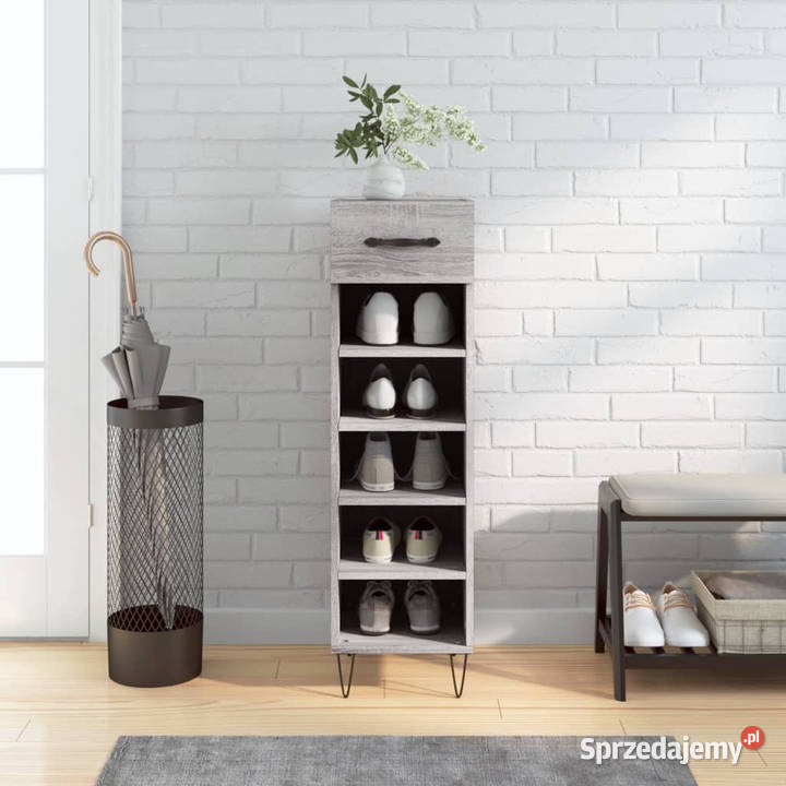 Szafka na buty szary dąb sonoma 30x35x105 mazowieckie Warszawa